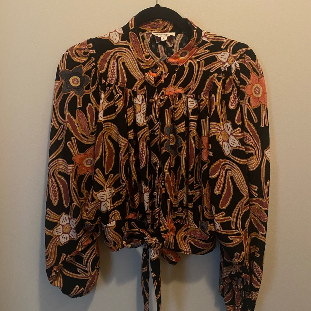 Christian Siriano Button Up Blouse, Size Large